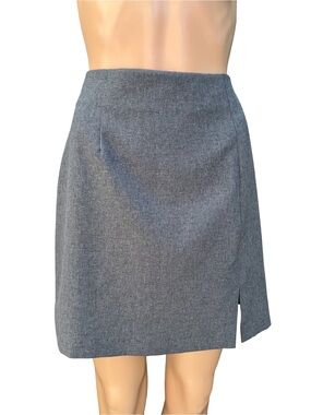 Vintage JW Made in Canada Grey Tailored Mini Skirt 90s M